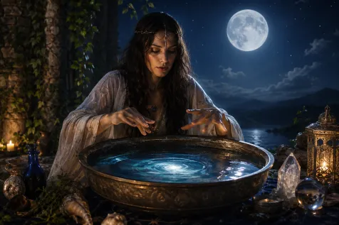Oracolo dell'Acqua della Luna: il rituale dell'antica Idromanzia